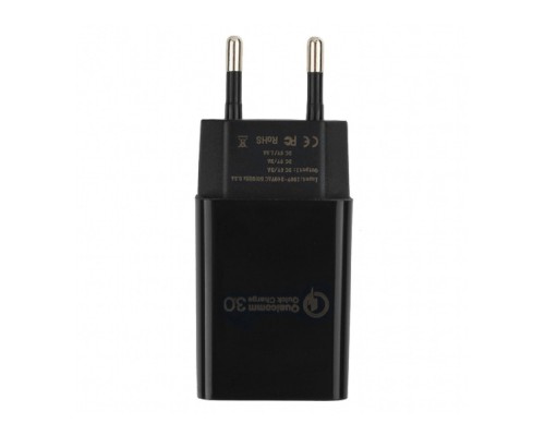 [Аксессуар] Cablexpert Адаптер питания, Qualcomm QC 3.0, 100/220V - 1 USB порт 5/9/12V, черный (MP3A-PC-17)