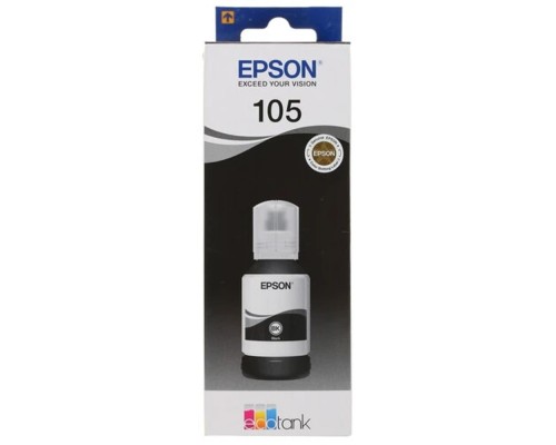 [Расходные материалы] EPSON C13T00Q140  Контейнер 105  с черными пигментными чернилами для L7160/7180, 140 мл