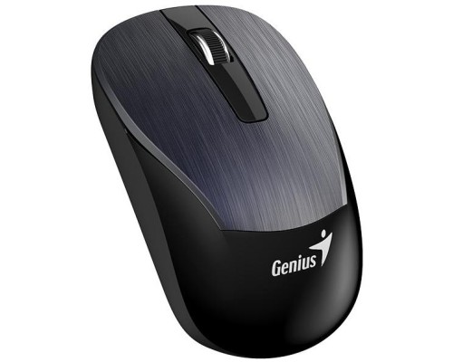 [Мышь] Genius Мышь ECO-8015 Iron Gray { шероховатое металлическое покрытие, оптическая, 800/1200/1600 dpi, радио 2,4 Ггц, аккумулятор, USB}  [31030005402/31030011412]