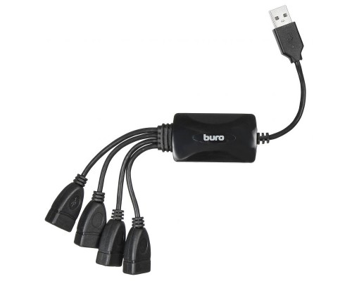 [Контроллер] Buro BU-HUB4-0.3-U2.0-Splitter Разветвитель USB 2.0, 4порт. черный