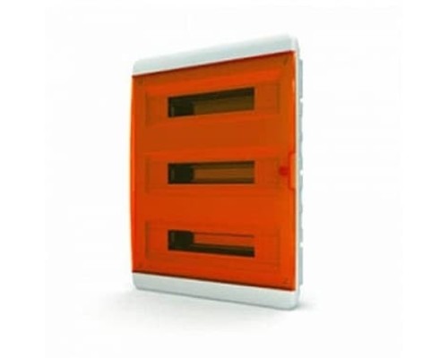 [TEKFOR Боксы пластиковые] TEKFOR 01-02-083 Щит встраиваемый 54 мод. IP41, прозрачная оранжевая дверца BVO 40-54-1
