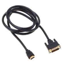 Кабель аудио-видео Buro HDMI (m), DVI-D (Dual Link) (m) 1.8м.Позолоченные контакты черный (BHP RET HDMI_DVI18)
