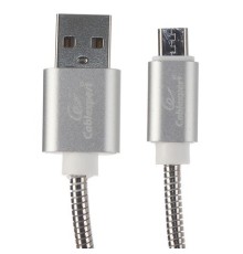 Cablexpert Кабель USB 2.0 CC-G-mUSB02S-1.8M	 AM/microB, серия Gold, длина 1.8м, серебро, блистер