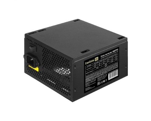 [Блоки питания] Exegate EX260641RUS-S Блок питания 500PPE, ATX, SC, black, APFC, 12cm, 24p+(4+4)p PCI-E, 3*IDE, 5*SATA, FDD + кабель 220V с защитой от выдергивания