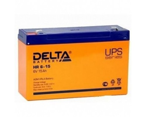 [батареи] Delta HR 6-15 (15 Ач, 6 В) свинцово- кислотный аккумулятор  