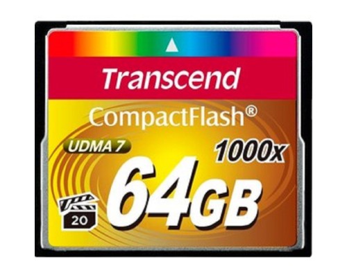 [Карта памяти ] Compact Flash 64Gb Transcend, High Speed (TS64GCF1000) 1000-x