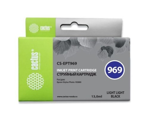 [расходные материалы] Cactus C13T09694010 (CS-EPT969) Картридж для Epson Stylus Photo R2880, 13 мл, светло-серый