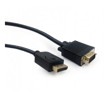 Cablexpert Кабель DisplayPort->VGA, 1,8м, 20M/15M, черный, экран, пакет (CCP-DPM-VGAM-6)