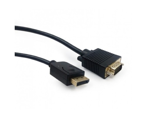 [Кабель] Cablexpert Кабель DisplayPort->VGA, 3м, 20M/15M, черный, экран, пакет (CCP-DPM-VGAM-10)