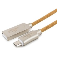 Cablexpert Кабель USB 2.0 CC-P-mUSB02Gd-1.8M AM/microB, серия Platinum, длина 1.8м, золотой, блистер	