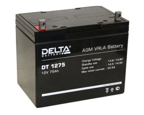 [батареи] Delta DT 1275 (75 Ач, 12В) свинцово- кислотный аккумулятор  