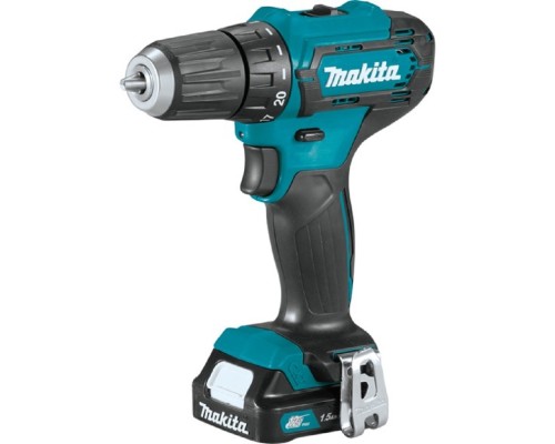 [Дрель, Шуруповерт] Makita DF333DWYE Дрель ак,{12В,2х1.5Ач Li-ion(слайдер),БЗП-10мм,0-4501700обм,3014Нм,1.1кг,чем,подсв}