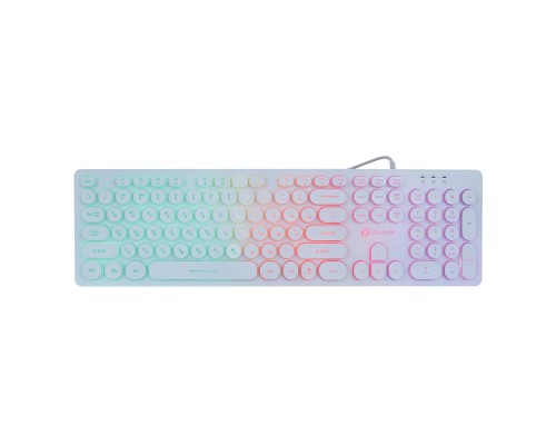 [Клавиатура] Oklick 420MRL white USB slim Multimedia LED [1091227]