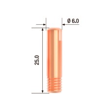 FUBAG Контактный наконечник M6 х 25 мм ECU D=0.8 мм (10 шт.) [FB.CTM6.25-08]