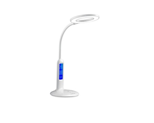 [Camelion Настольные светильники] Camelion KD-823  C01  бел.LED (Свет-к наст.,8 Вт,230В, 500лм,сенс, термометр, рег.ярк и цвет.темп.)