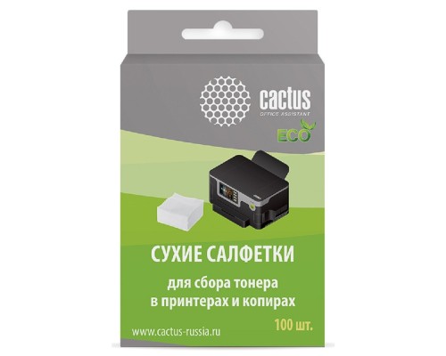 [Чистящие средства ] CACTUS Салфетки CS-P2003E для сбора тонера 100шт сухих