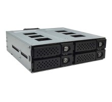 Procase G2-104-SATA3-BK {Hot-swap корзина 4 SATA3/SAS 12G,черный,с замком,hotswap mobie rack 2,5