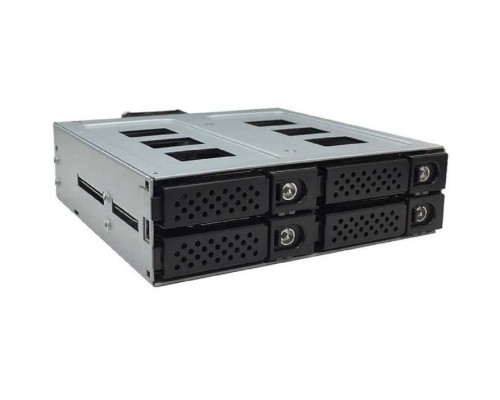 [Опция к серверу] Procase G2-104-SATA3-BK {Hot-swap корзина 4 SATA3/SAS 12G,черный,с замком,hotswap mobie rack 2,5