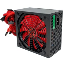 Ginzzu PC500 14CM(Red) 80+ black,APFC,24+4p,2 PCI-E(6+2), 5*SATA, 4*IDE,оплетка, кабель питания,цветная коробка