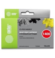 CACTUS PGI-1400XL Y Картридж струйный для Canon MB2050/MB2350/MB2040/MB2340, желтый (12мл)