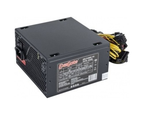 [Блоки питания] Exegate EX221638RUS-S Блок питания 500W Exegate 500NPXE(+PFC), ATX, black, 12cm fan, 24p+4p, 6/8p PCI-E, 4*SATA,3*IDE, FDD + кабель 220V с защитой от выдергивания