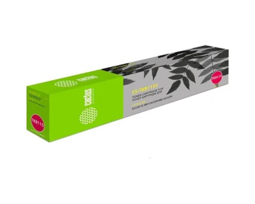 [расходные материалы] CACTUS TK-8115Y Тонер-картридж для Kyocera EcoSys-M8124/EcoSys-M8130, (6000k), Yellow