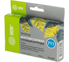 Cactus CZ132A  Картридж № 711  (CS-CZ132)  для HP Designjet T120/520, жёлтый, с чипом