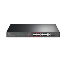 TP-Link TL-SL1218MP Неуправляемый коммутатор с 16 портами PoE+ 10/100 Мбит/с и 2 комбинированными портами RJ45/SFP