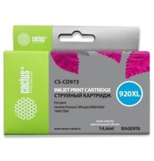 Cactus CD973AE Картридж №920XL для HP DJ 6000/6500/7000/7500, пурпурный