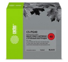 Cactus PG-40 Картридж для Canon Pixma iP1200/1800/1900/2200/2500/2600/MP140/210/450/470/MX300, черный