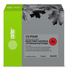 Cactus PG-40 Картридж для Canon Pixma iP1200/1800/1900/2200/2500/2600/MP140/210/450/470/MX300, черный