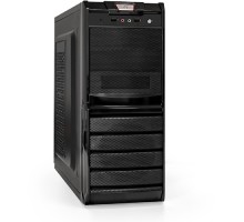Exegate EX278399RUS Корпус Miditower Exegate XP-329S Black, ATX, <XP500, Black,120mm>, 2*USB, Audio