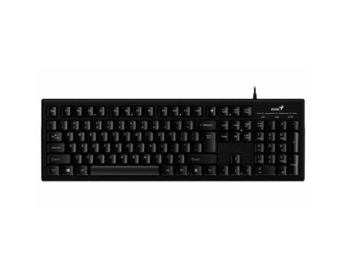 [Клавиатура] Клавиатура Genius Smart KB-101 Black {классическая раскладная, SmartGenius, влагоустойчивая, клавиш 105, провод 1,5 м, USB} [31300006411/31300006414]