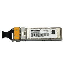 D-Link 331T/20KM/A1A WDM SFP-трансивер с 1 портом 1000Base-BX-D (Tx:1550 нм, Rx:1310 нм) для одномодового оптического кабеля (до 20 км, разъем Simplex LC)