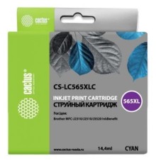 Cactus LC565XLC Картридж  для Brother  MFC-J2510, голубой