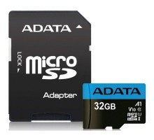 Micro SecureDigital 32Gb A-DATA AUSDH32GUICL10A1-RA1 {MicroSDHC Class 10 UHS-I, SD adapter}