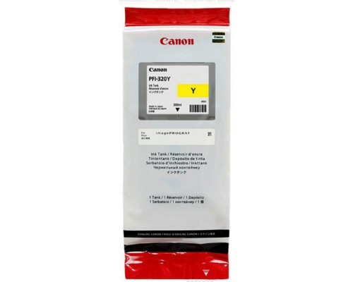 [Расходные материалы] Canon PFI-320Y Картридж для Canon TM-200/TM-205/TM-300/TM-305, Жёлтый. 300 мл 
