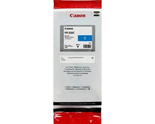 [Расходные материалы] Canon PFI-320С Картридж  для Canon TM-200/TM-205/TM-300/TM-305, голубой, 300 мл