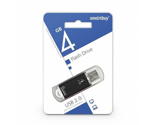 [Носитель информации] Smartbuy USB Drive 4Gb V-Cut series Black SB4GBVC-K