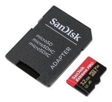 Micro SecureDigital 32Gb SanDisk SDSQXCG-032G-GN6MA {MicroSDHC Class 10 UHS-I, U3 Extreme Pro}