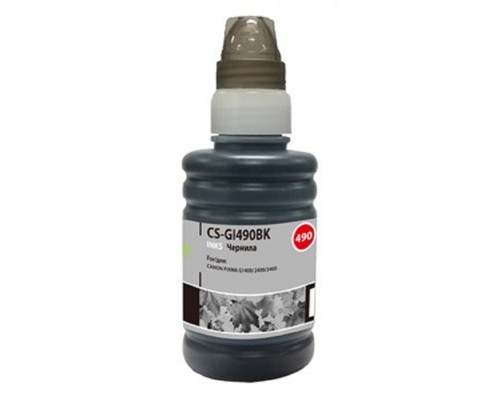[Расходные материалы] Cactus Чернила CS-GI490BK для Canon Pixma G1400/G2400/G3400, черный, 100мл