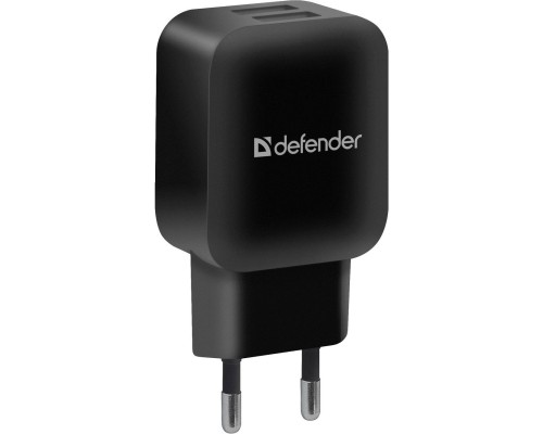 [Аксессуар] Defender Сетевой адаптер 2xUSB, 5V/2.1А, черный, пакет (EPA-13) (83840)