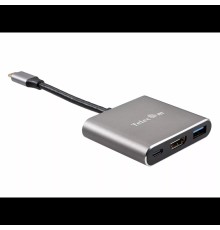 Telecom Кабель-концентратор USB3.1 TypeCm -->HDMI+USB3.0 +PD charging 4K@30Hz <TUC010T>