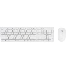 Клавиатура + мышь Oklick 240M White USB cordless slim Multimedia [1091258]