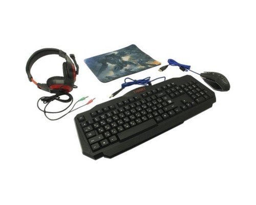 [Клавиатура] Defender Игровой набор Target MKP-350 [52350] {мышь+клавиатура+гарнитура+ков.}
