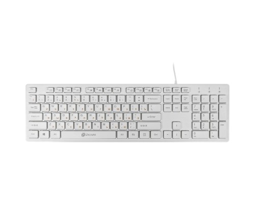 [Клавиатура] Клавиатура Oklick 500M белый USB slim Multimedia  [1061586]