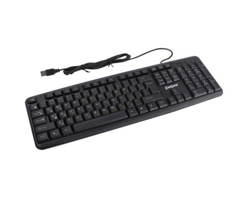 [Клавиатуры] Exegate EX279938RUS Клавиатура Exegate LY-331L2, <USB, шнур 2,2м, черная,  104кл, Enter большой>, Color box