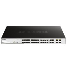 D-Link DGS-1210-28P/FL1A Управляемый L2 коммутатор с 24 портами 10/100/1000Base-T и 4 комбо-портами 100/1000Base-T/SFP (24 порта PoE 802.3af/at, РоЕ-бюджет 193 Вт)