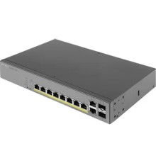 ZYXEL GS1350-12HP-EU0101F L2 коммутатор PoE+ для IP-видеокамер 10xGE (8xPoE+), 2xSFP, бюджет PoE 130 Вт, дальность передачи питания до 250 м, автоперезагрузка PoE-портов