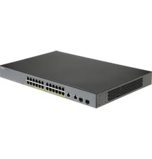 ZYXEL GS1350-26HP-EU0101F L2 коммутатор PoE+ для IP-видеокамер 24xGE PoE+, 2xCombo (SFP/RJ-45), бюджет PoE 375 Вт, дальность передачи питания до 250 м, автоперезагрузка PoE-портов